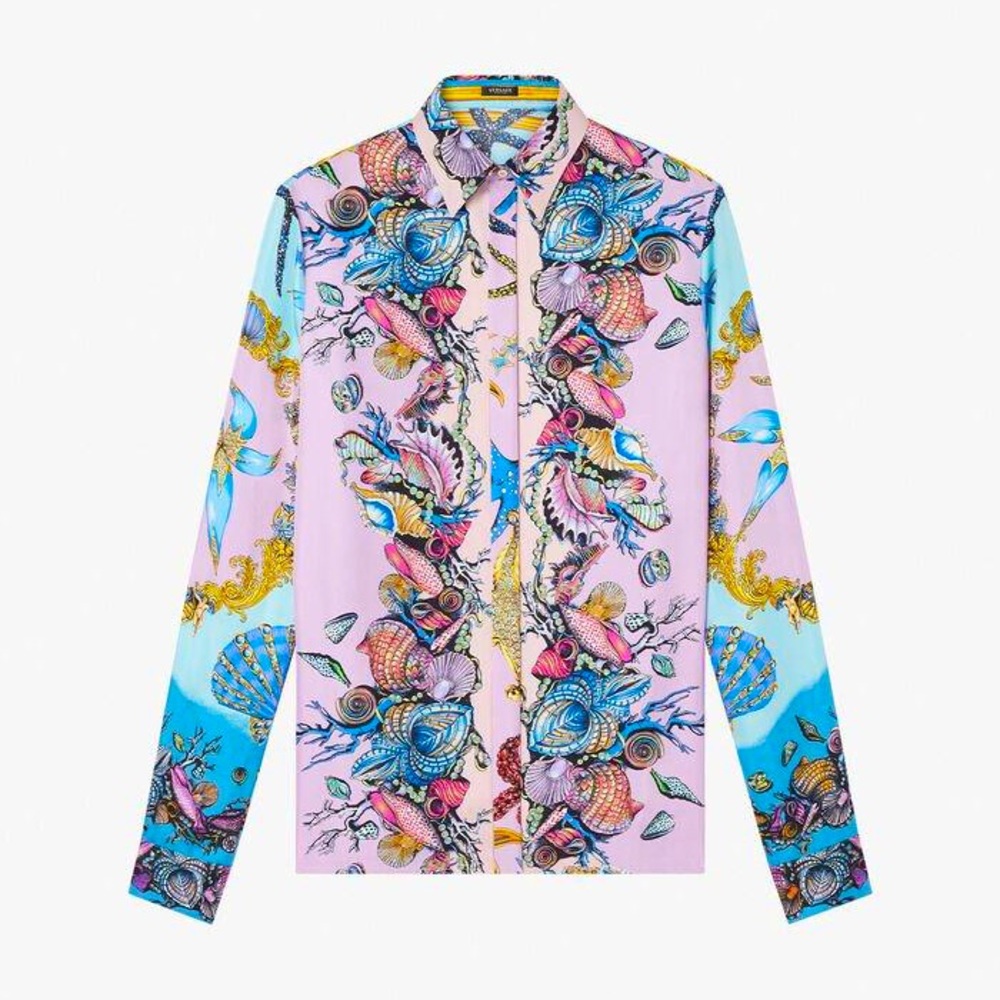 Trésor de la Mer Print Silk Twill Blouse
